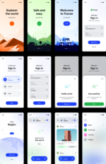 Travel Planner Mobile App UI Kit - Figma Source File #8842