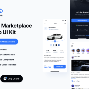 Automotive Marketplace App UI Kit - Figma Source File #9050