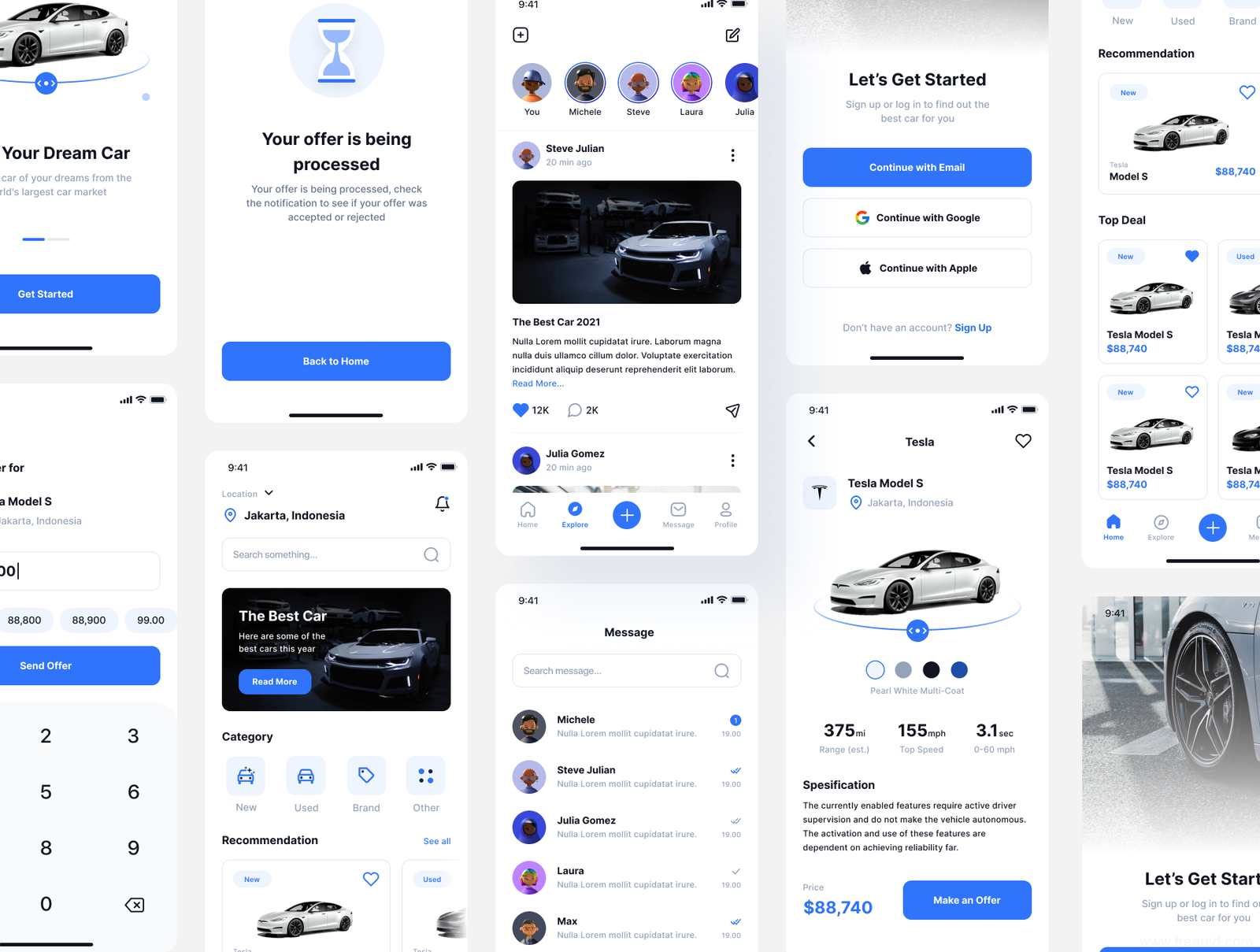Automotive Marketplace App UI Kit - Figma Source File #9050