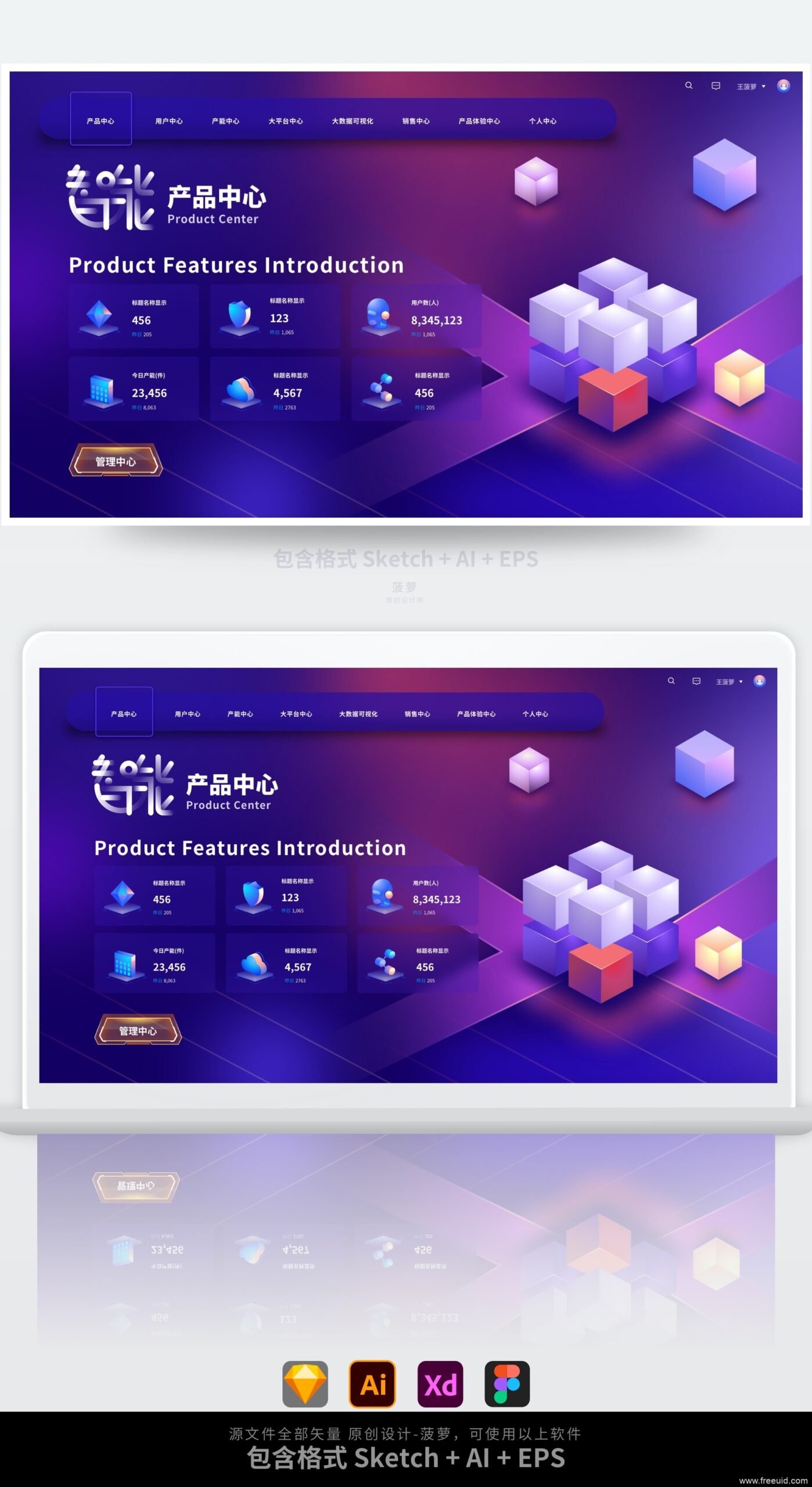 Data Visualization Web UI Kit - Sketch Source File #9351
