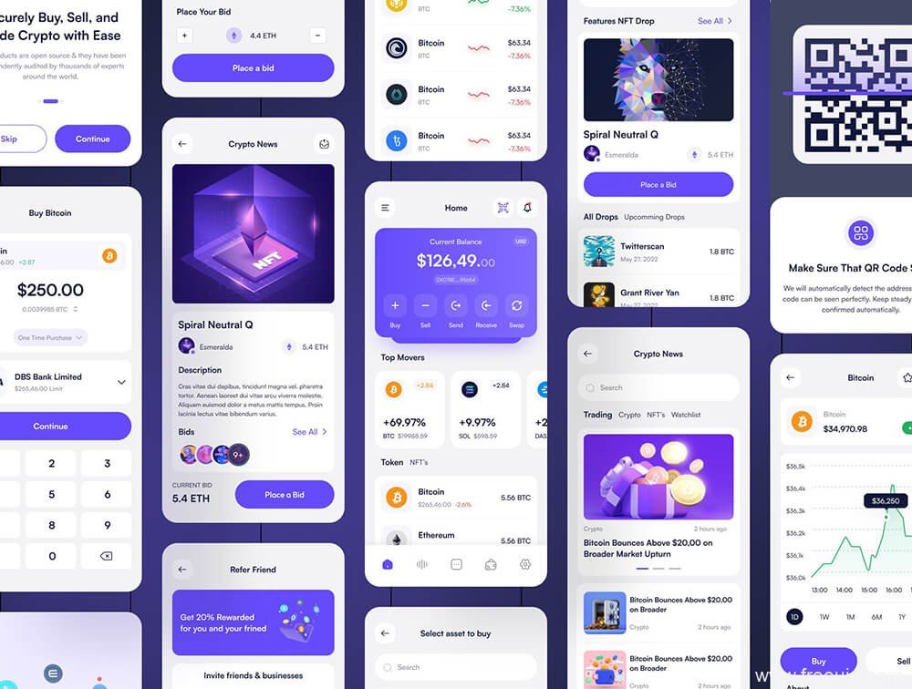 Fintech Payment App UI Kit - Figma Source File #8720