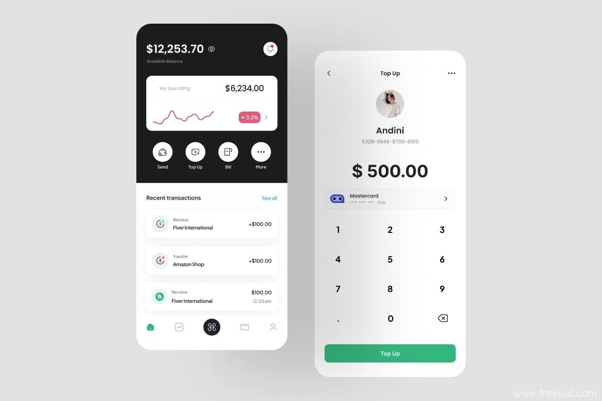 Crypto Wallet Mobile App UI Kit - Figma Source File #8708