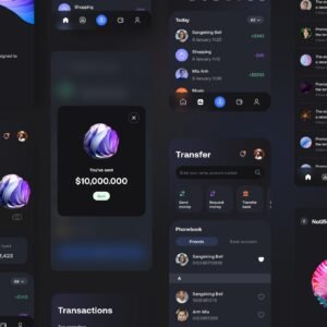 Financial Analytics App UI Kit - Figma Source File #8703