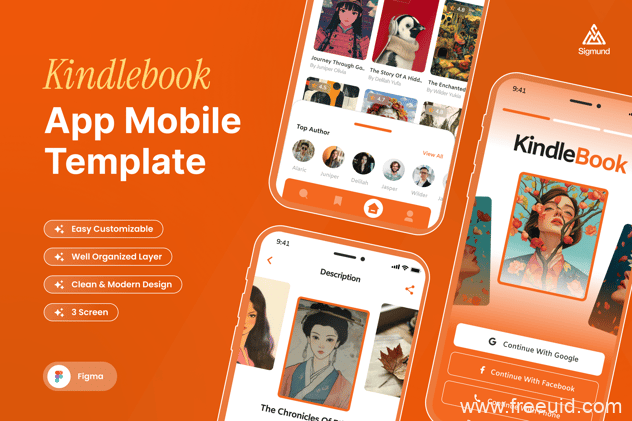 Novel Reading App UI Kit - Figma Source File #9431
