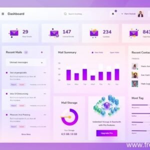 Analytics Dashboard UI Kit - XD Source File #9297