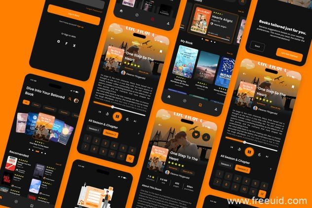 Knowledge App UI Kit - Figma Sketch XD Source File #9429
