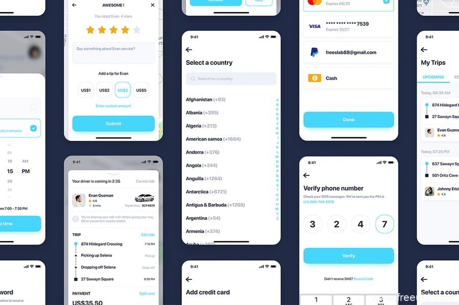 In-Vehicle HMI Dashboard UI Kit - Figma Source File #9043