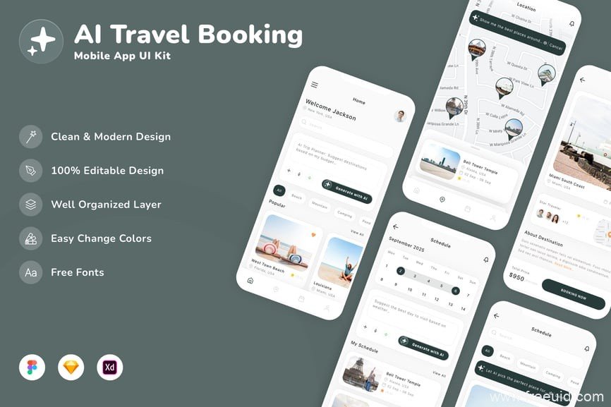 Hospitality Service App UI Kit - Figma Source File #8828