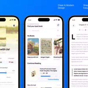 E-book Reader App UI Kit - Figma Source File #8566