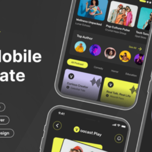Podcast Mobile App UI Kit - Figma Source File #8549