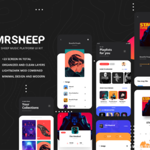Playlist Manager UI Kit - XD Source File #9413