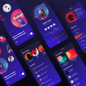 Sound Library App UI Kit - XD Source File #9411