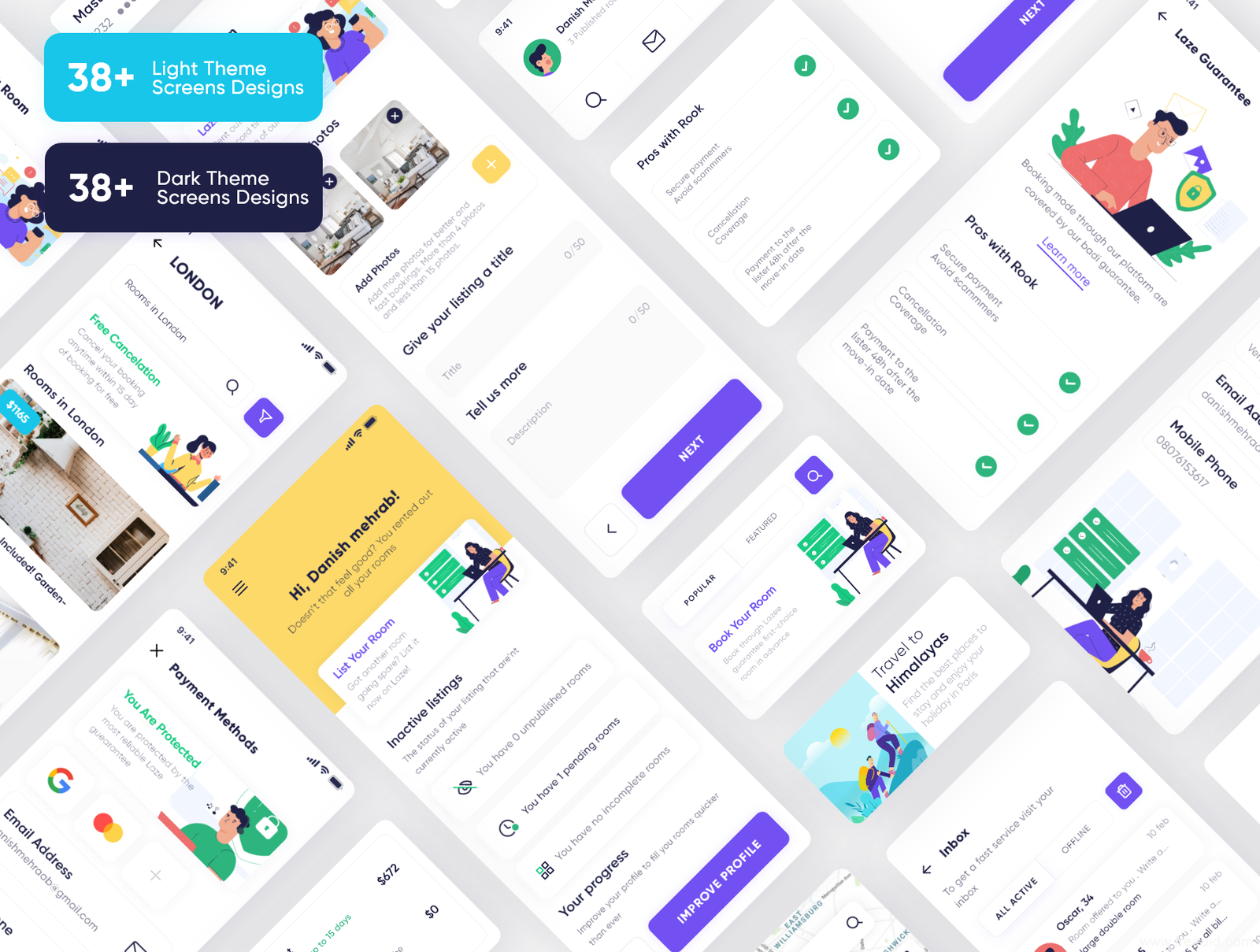 Hospitality Service App UI Kit - XD Source File #8922