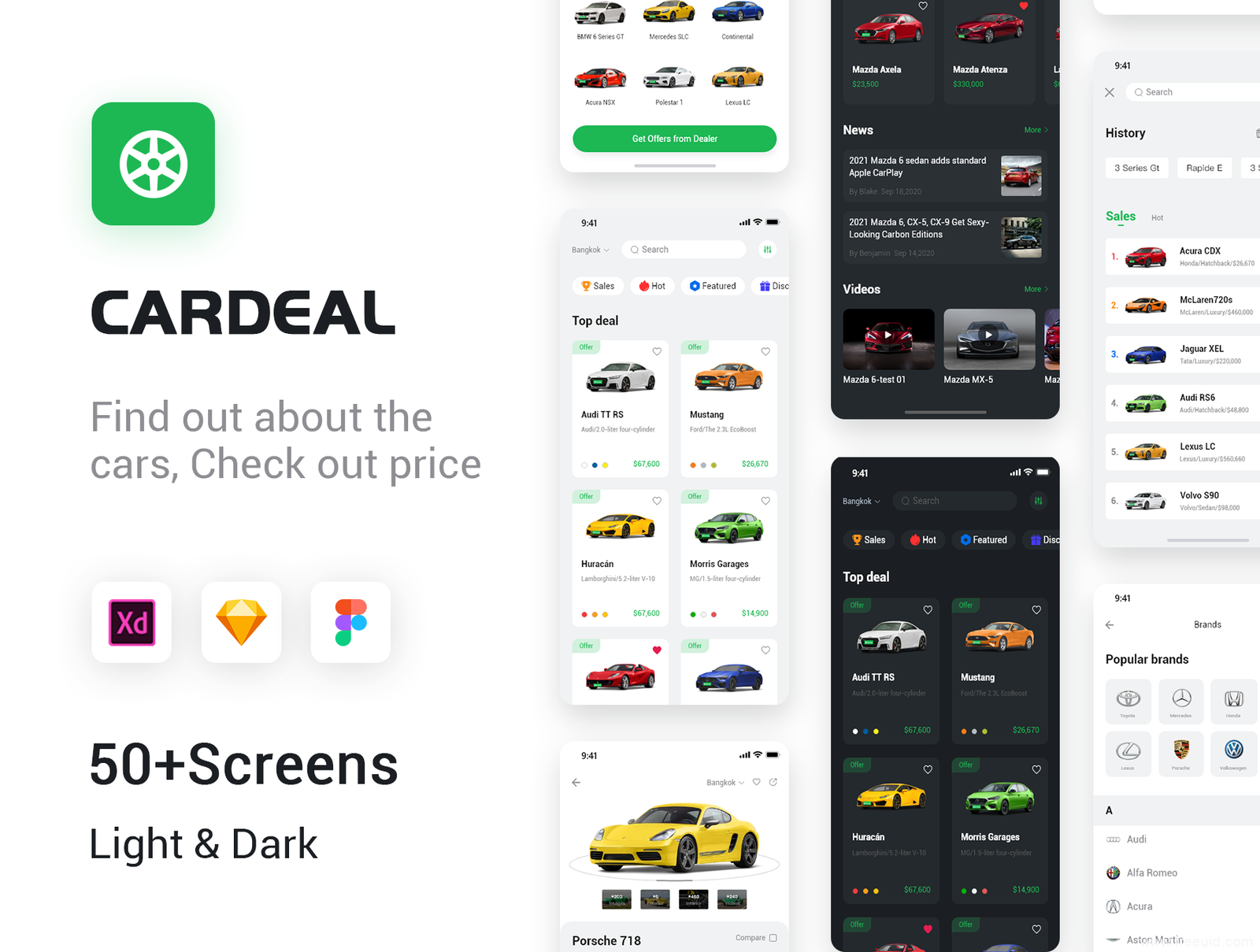 Parking Assistant App UI Kit - Figma Sketch XD Source File #9146