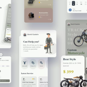 Vehicle Service App UI Kit - Sketch Source File #9159
