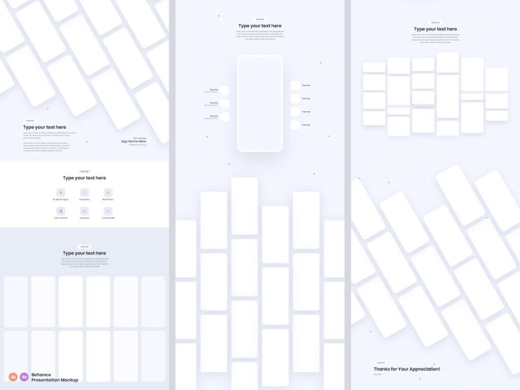 Long Page Showcase Mockup Kit - Figma Source File #9481
