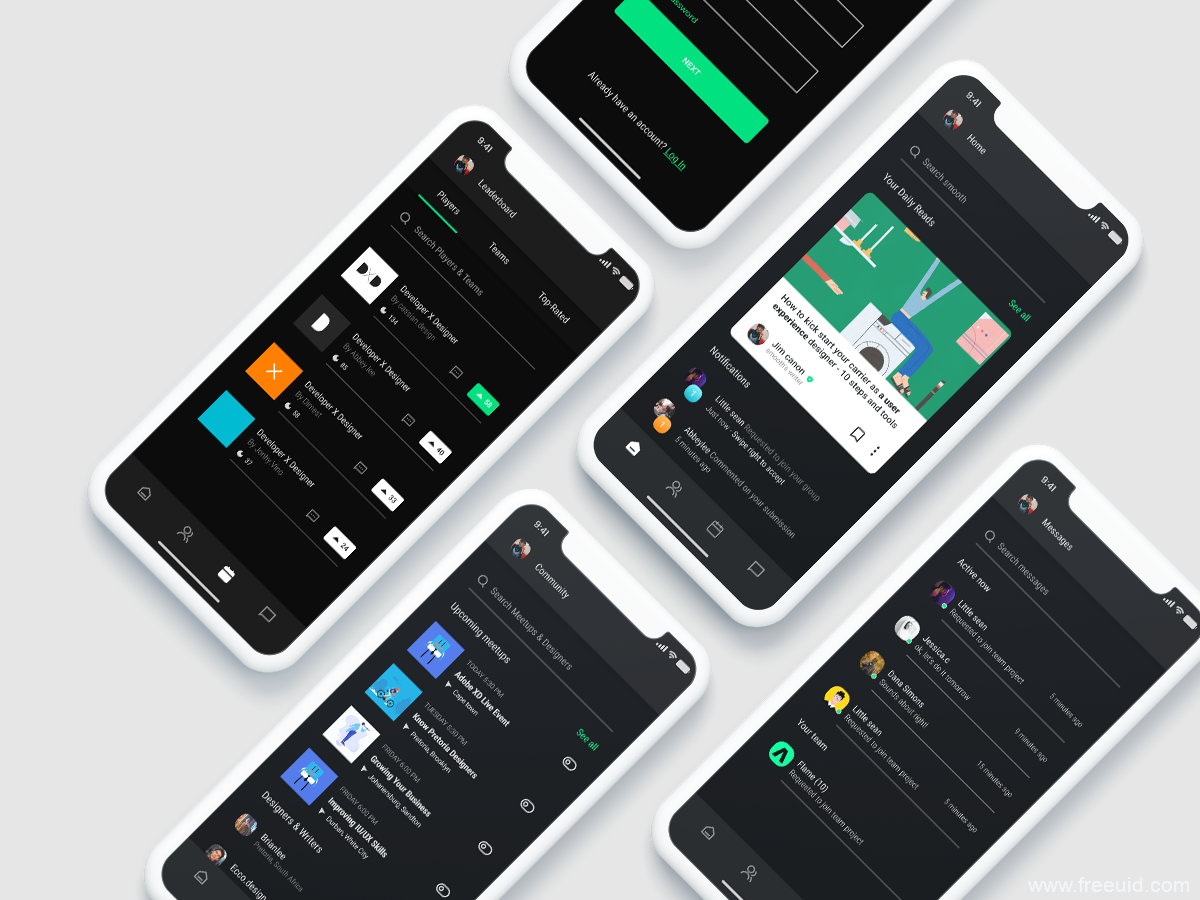 Novel Reading App UI Kit - XD Source File #9451