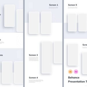Mobile App Showcase Mockup Kit - Figma Source File #9489