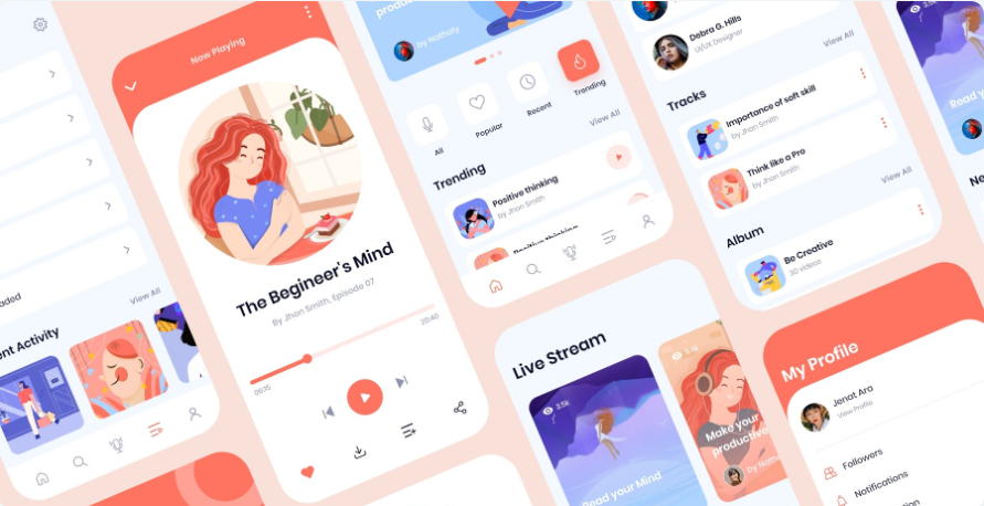 Radio FM App UI Kit - XD Source File #8562
