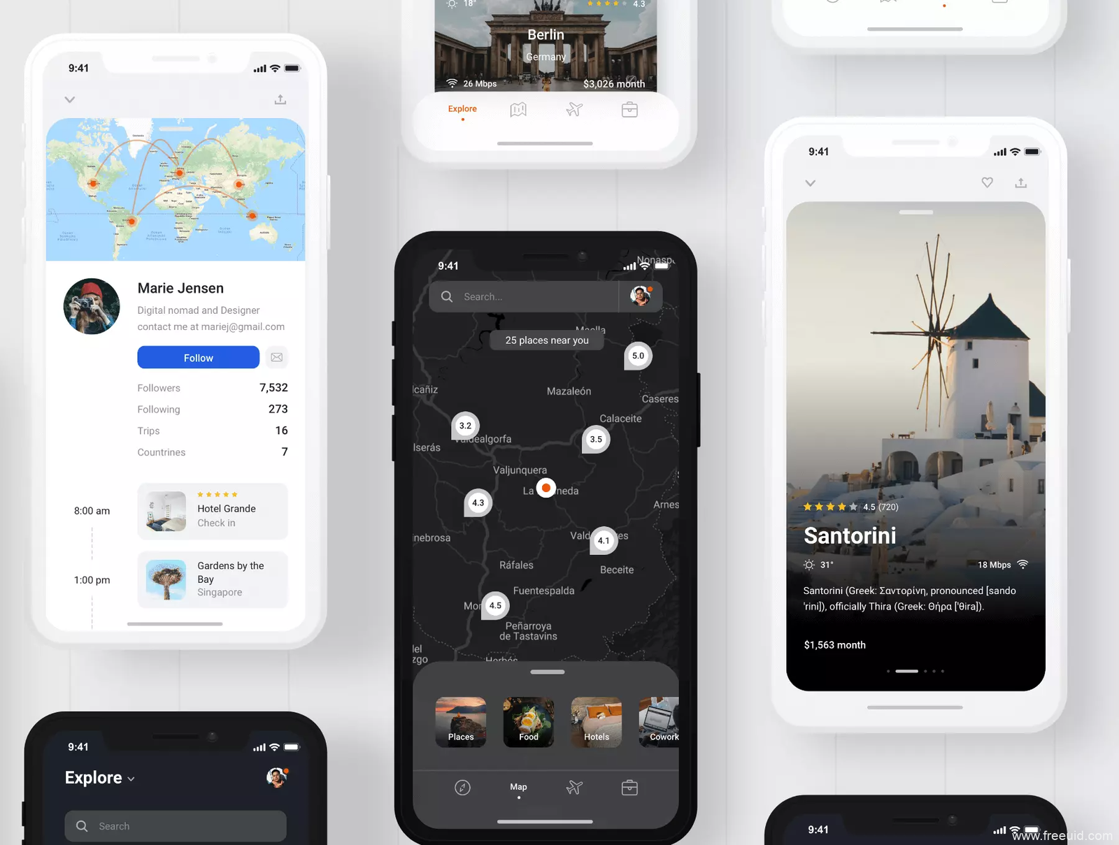 Ticket Reservation App UI Kit - Sketch Source File #8917