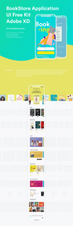 Online Bookstore App UI Kit - XD Source File #9038