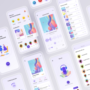 Media Player App UI Kit - XD Source File #9415