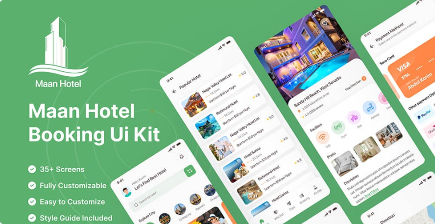 Vacation Rental App UI Kit - Figma Source File #8620