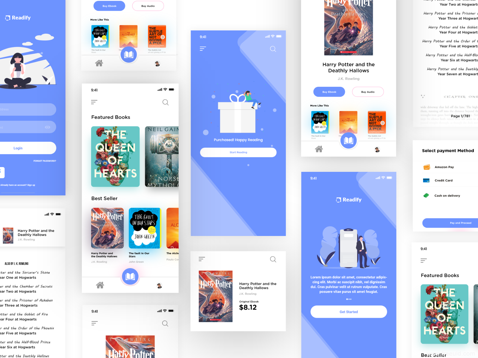 Magazine Reader App UI Kit - XD Source File #9459