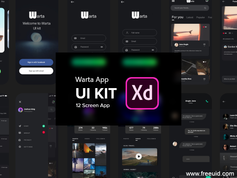 Audiobook App UI Kit - XD Source File #9437