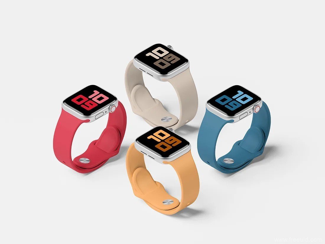 Round Smartwatch Mockup Kit - Sketch Source File #9507