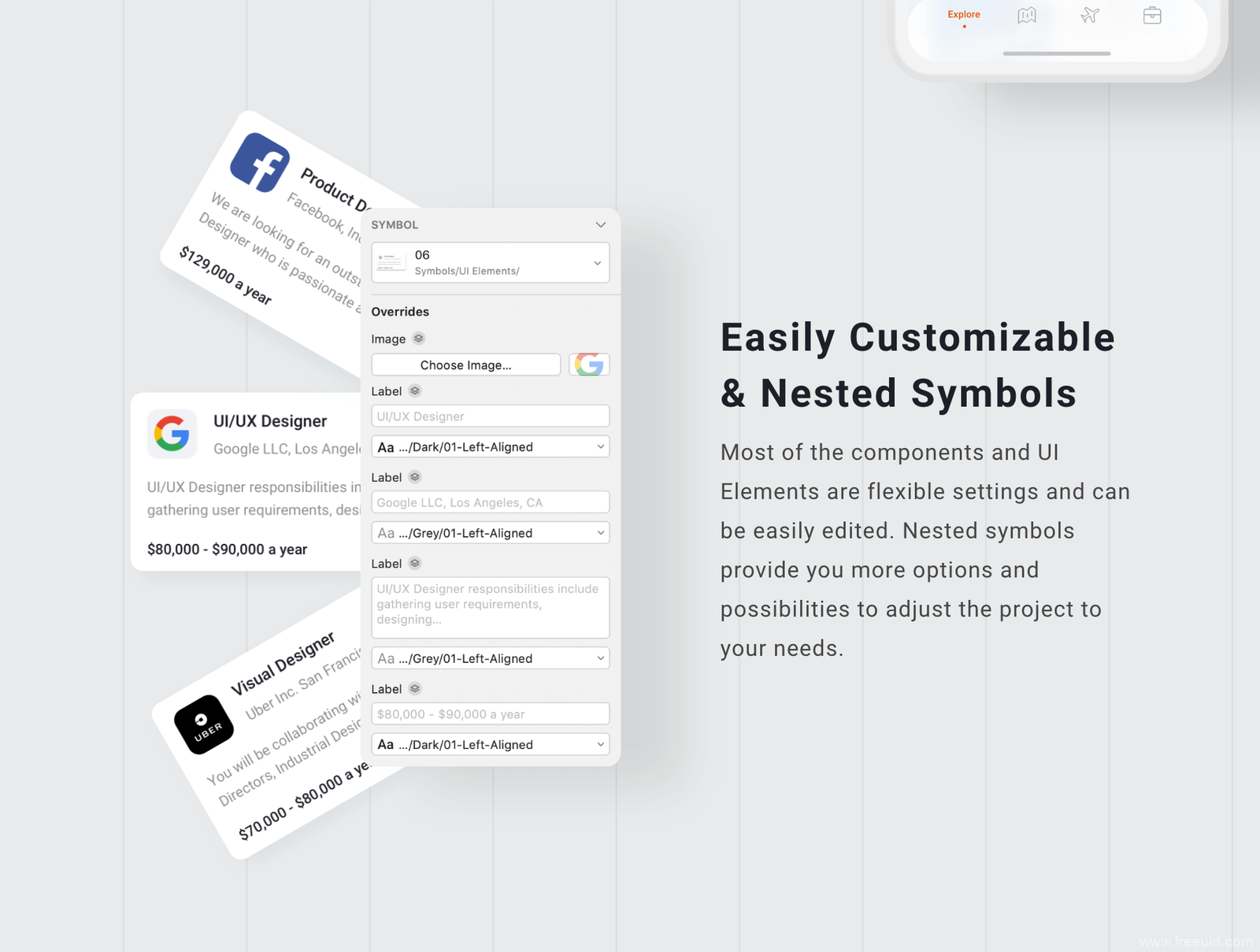Ticket Reservation App UI Kit - Sketch Source File #8917