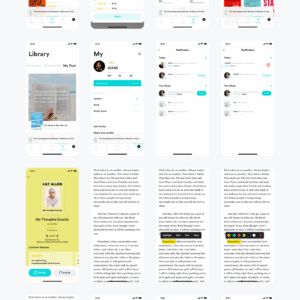 Online Bookstore App UI Kit - XD Source File #9038