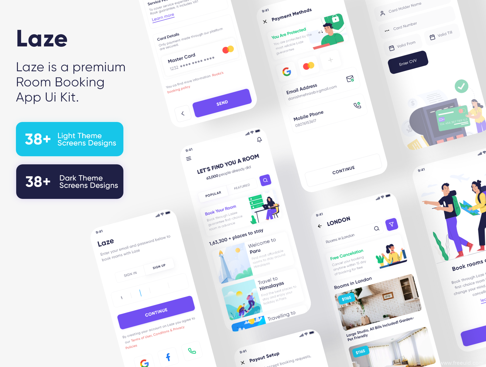 Hospitality Service App UI Kit - XD Source File #8922