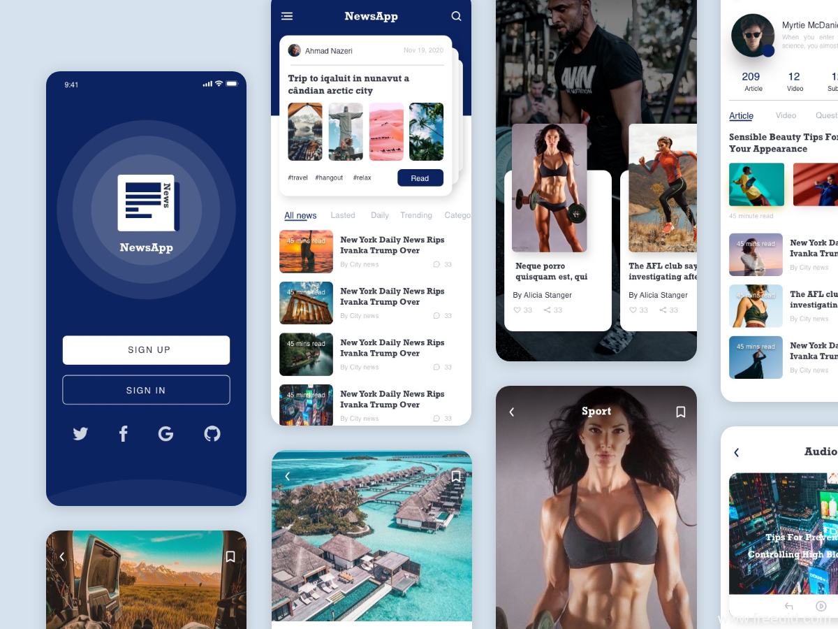Content Publishing App UI Kit - Sketch Source File #9441